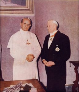Paus Paulus VI dan Frank Duff (Desember 1965)